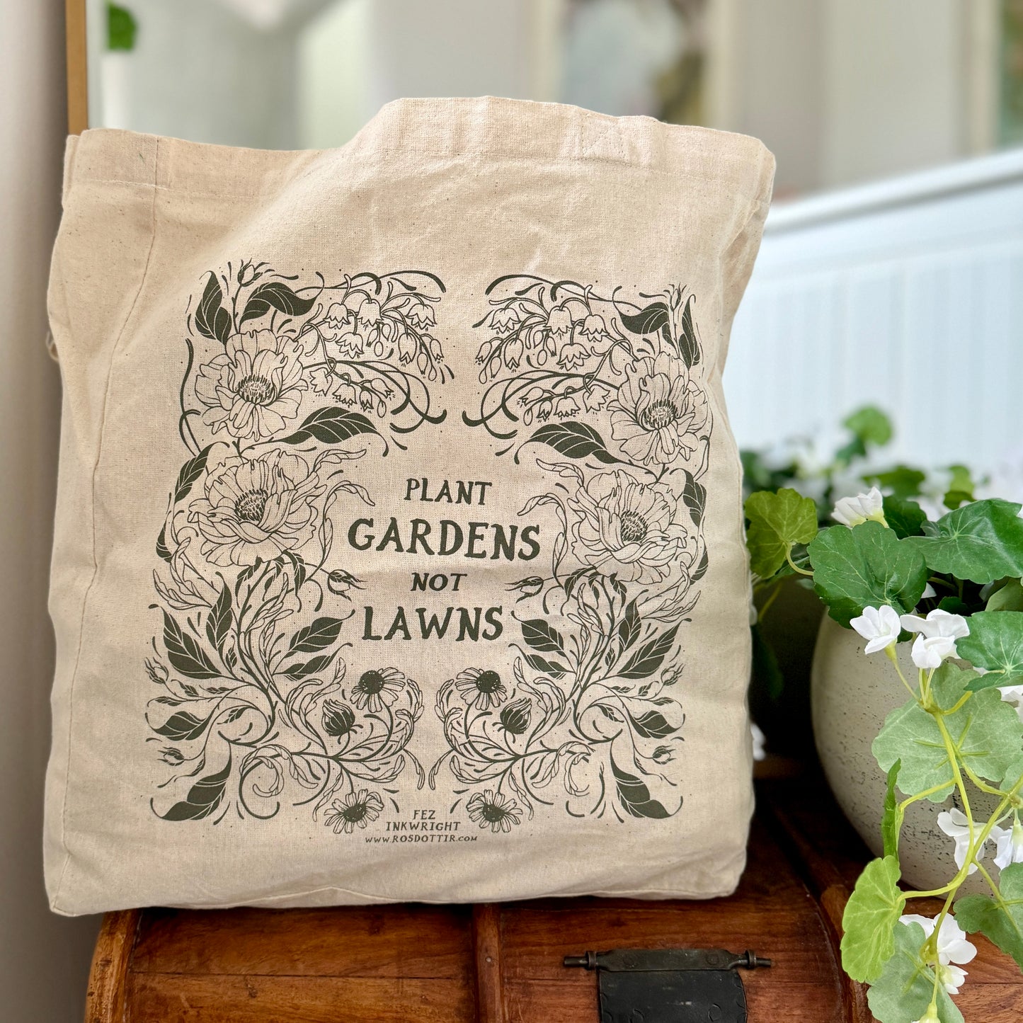 Plant Gardens Not Lawns Tote Bag